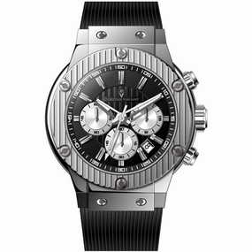Christian Van Sant Men's Watch - Monarchy Quartz Black Dial Rubber Strap | CV8141 