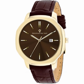 Christian Van Sant Men's Watch - Octavius Slim Quartz Brown Dial Strap | CV0537 men's watches best men's watches under $500 affordable men's watches men watches classic