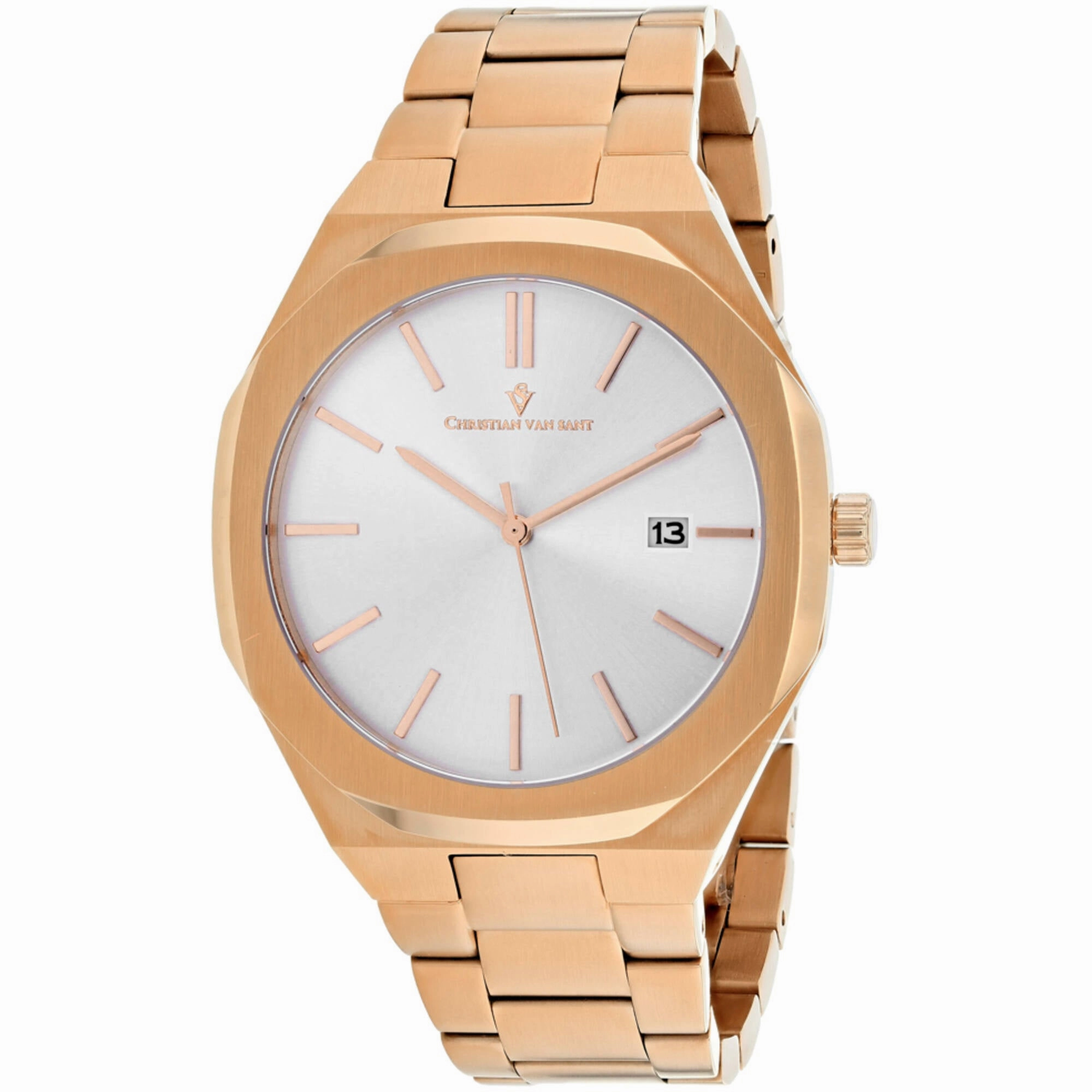 Christian Van Sant Men's Watch - Octavius Slim Quartz Silver Dial Bracelet | CV0523 Luxury Quartz Watch Quartz Watch Sale
