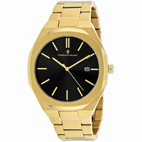 Christian Van Sant Men's Watch - Octavius Slim Quartz Yellow Gold Bracelet | CV0527 