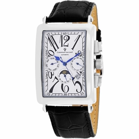 Christian Van Sant Men's Watch - Prodigy Automatic White Dial Leather Strap | CV9131 