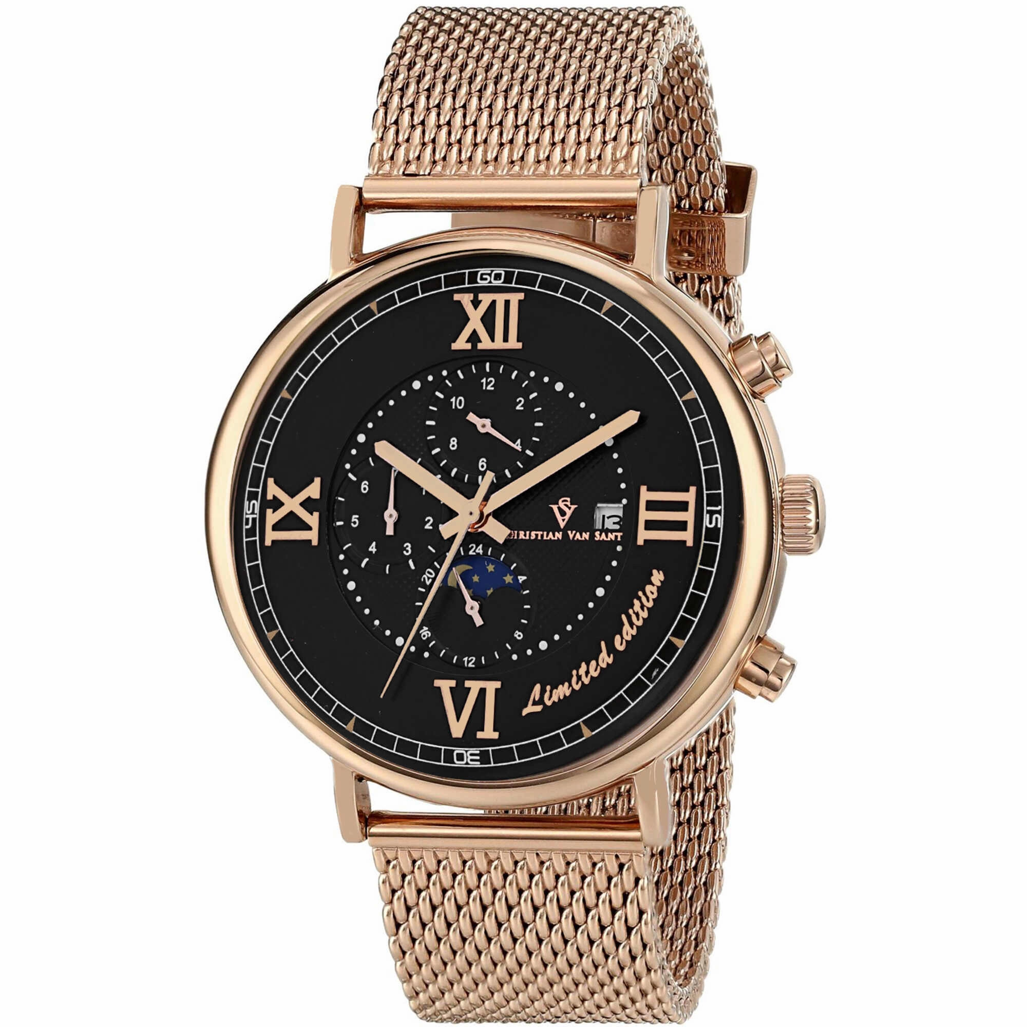 Christian Van Sant Men's Watch - Somptueuse LTD Automatic Black Dial Steel | CV1154 