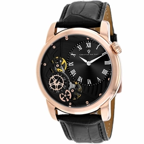 Christian Van Sant Men's Watch - Sprocket Auto-Quartz Black Dial Strap | CV1547 