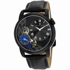 Christian Van Sant Men's Watch - Sprocket Auto-Quartz Black Dial Strap | CV1550 
