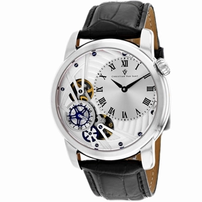 Christian Van Sant Men's Watch - Sprocket Auto-Quartz Black Leather Strap | CV1540 
