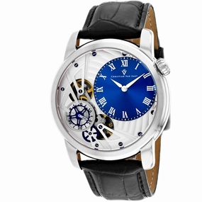 Christian Van Sant Men's Watch - Sprocket Auto-Quartz Black Leather Strap | CV1542 men's watches best men's watches under $500 affordable men's watches men watches classic