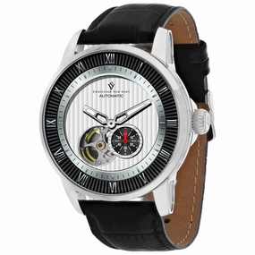 Christian Van Sant Men's Watch - Viscay Automatic White Dial Leather Strap | CV0550 