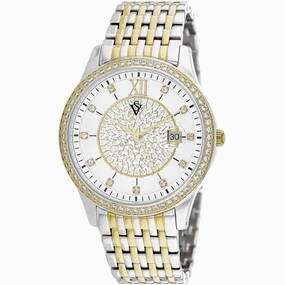 Christian Van Sant Women's Watch - Carla Quartz White Dial Two Tone Steel | CV0481 Luxury Quartz Watch Quartz Watch Sale