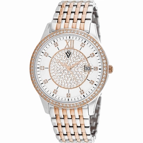 Christian Van Sant Women's Watch - Carla Quartz White Dial Two Tone Steel | CV0482 Luxury Quartz Watch Quartz Watch Sale