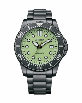 Citizen Automatic Stainless Steel Green Dial Watch NJ0177-84X 