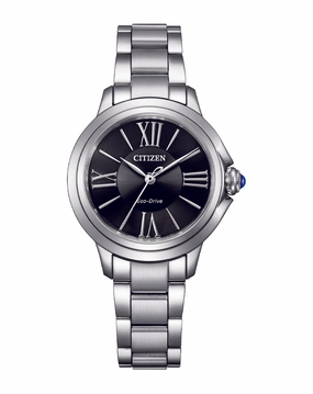 Citizen Eco-Drive L Ceci Steel Black Dial Watch EM1160-58E 