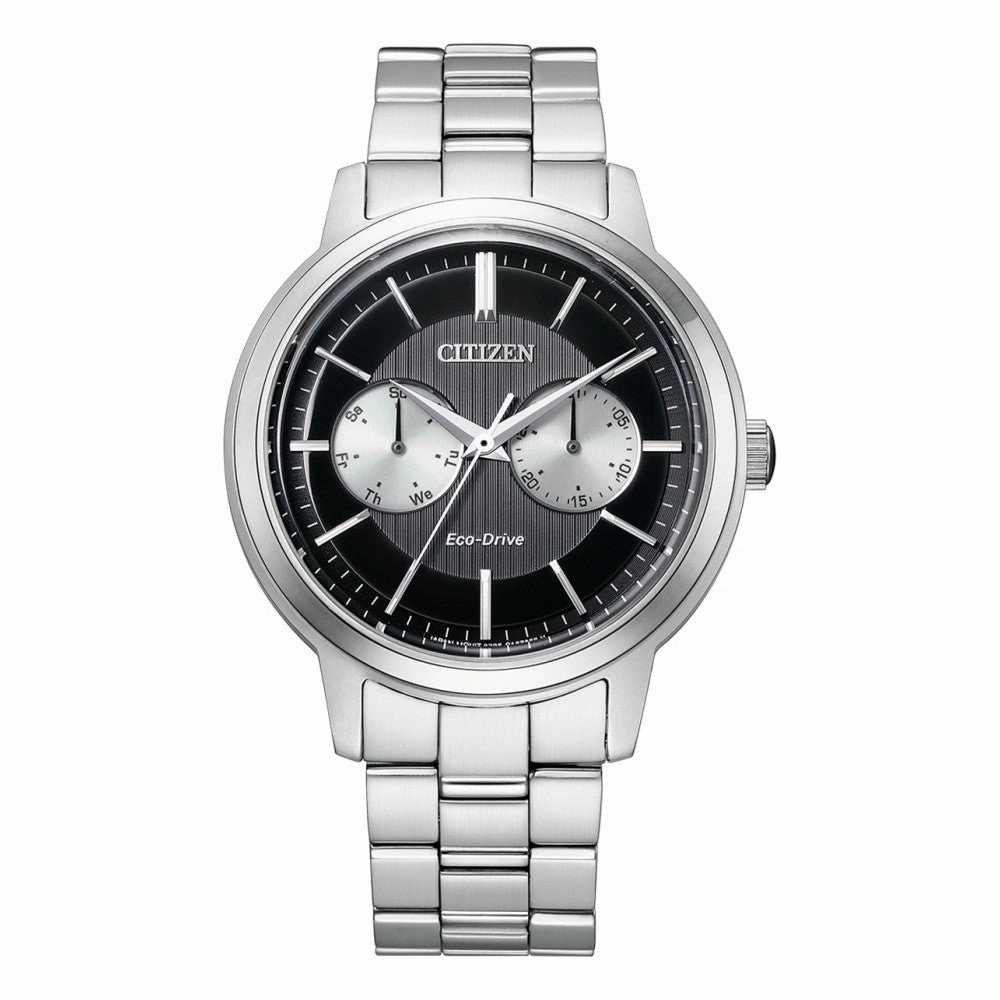 Citizen Eco-Drive Stainless Steel Black Dial Watch BU4030-91E 