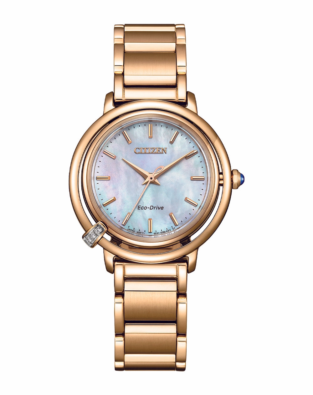 Citizen Eco-Drive Stainless Steel Mother of Pearl Dial Watch EM1093-61D,quartz watch, quartz watches for men, quartz watches for women, best quartz watch, minimalist quartz watch, luxury quartz watch, waterproof quartz watch,analog quartz watch, digital qu