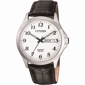 Citizen Quartz BF5000-01A Affordable Leather Watch Leather Watch Discount