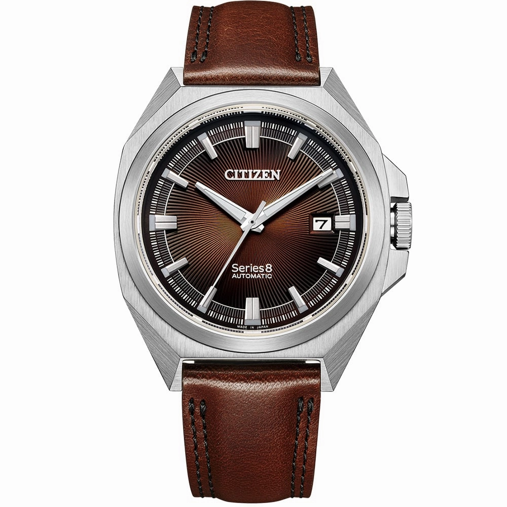Citizen Series 8 NB6011-11W Automatic Affordable Leather Watch Leather Watch Discount