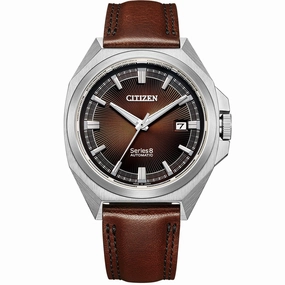 Citizen Series 8 NB6011-11W Automatic Affordable Leather Watch Leather Watch Discount