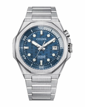Citizen Series 8 Stainless Steel Blue Dial Watch NB6060-58L 