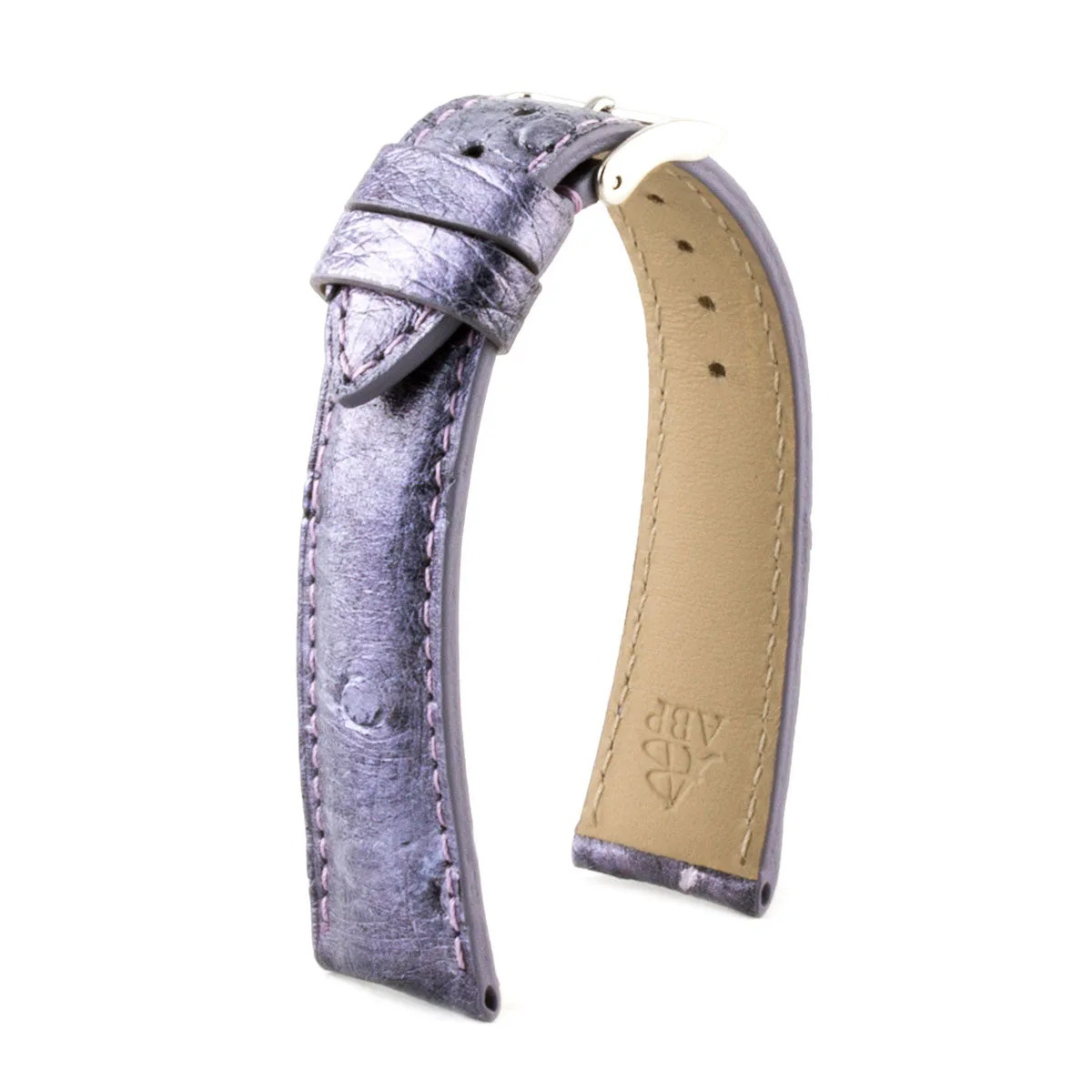 Classic "Essentials" watch band - Ostrich leather strap (blue, kaki, red, green...)