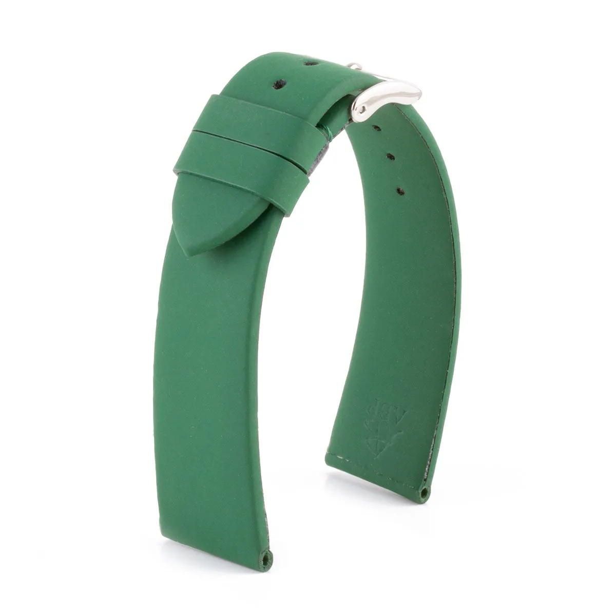 Classic "Essentials" watch band - Rubberized calf leather strap (black, grey, blue, green...)