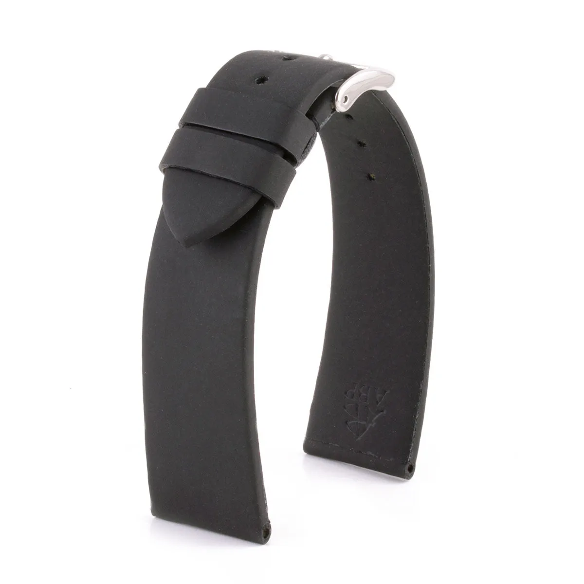 Classic "Essentials" watch band - Rubberized calf leather strap (black, grey, blue, green...)