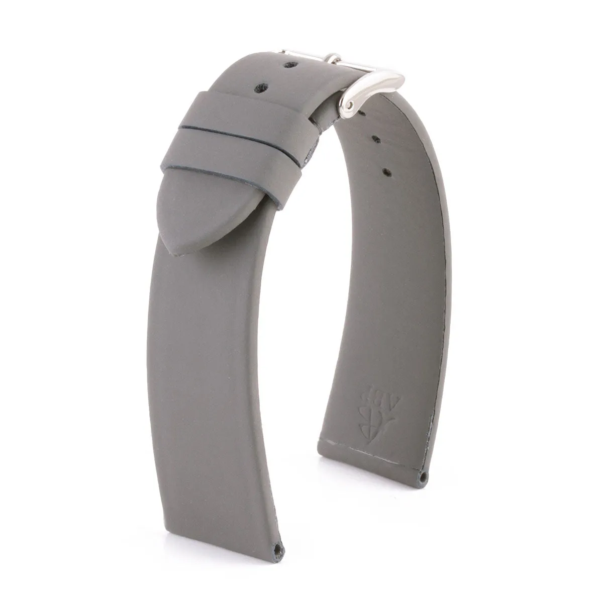 Classic "Essentials" watch band - Rubberized calf leather strap (black, grey, blue, green...)