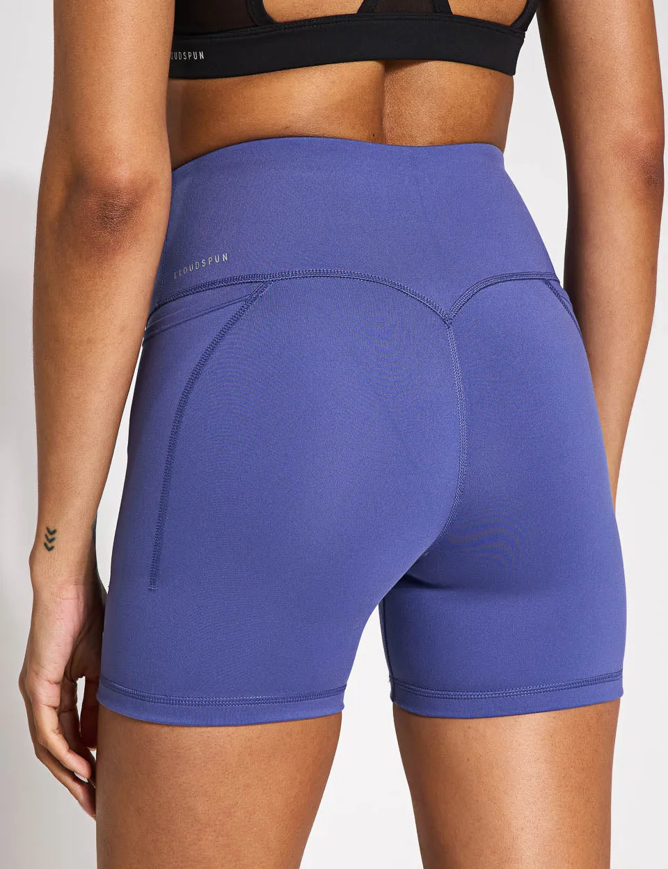 Cloudspun High Waisted 5" Tight Shorts - Blue Crystal