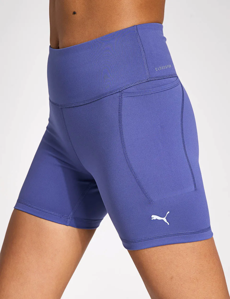 Cloudspun High Waisted 5" Tight Shorts - Blue Crystal