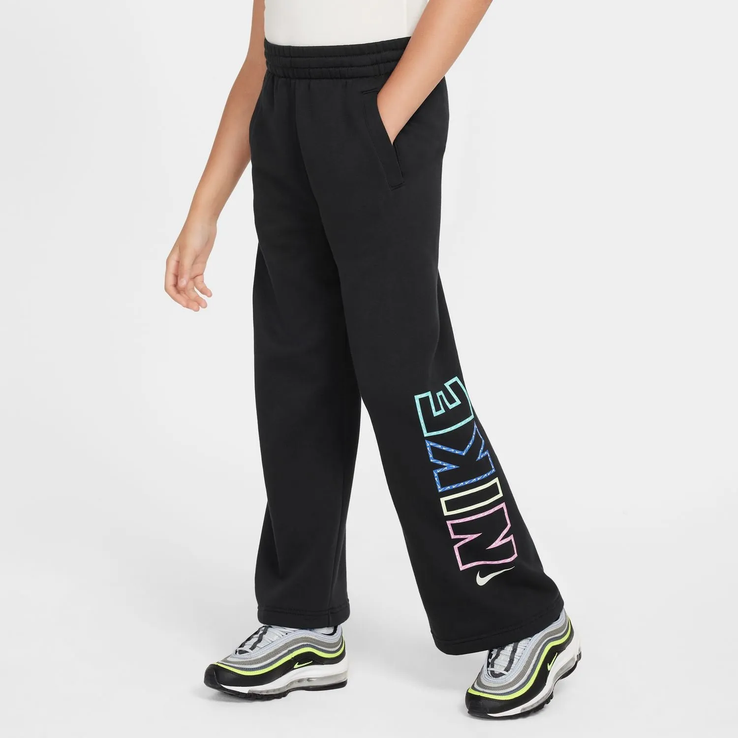Club Fleece Wide Leg Pant - Youth Clothing_Nike