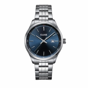 CLUSE Antheor Blue Dial Silver Stainless Steel Link Watch CW20903 