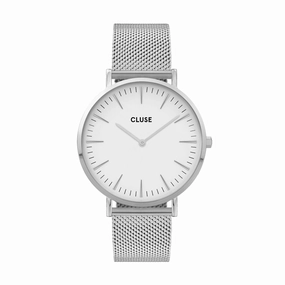 CLUSE Boho Chic Mesh Silver Watch CW0101201002 