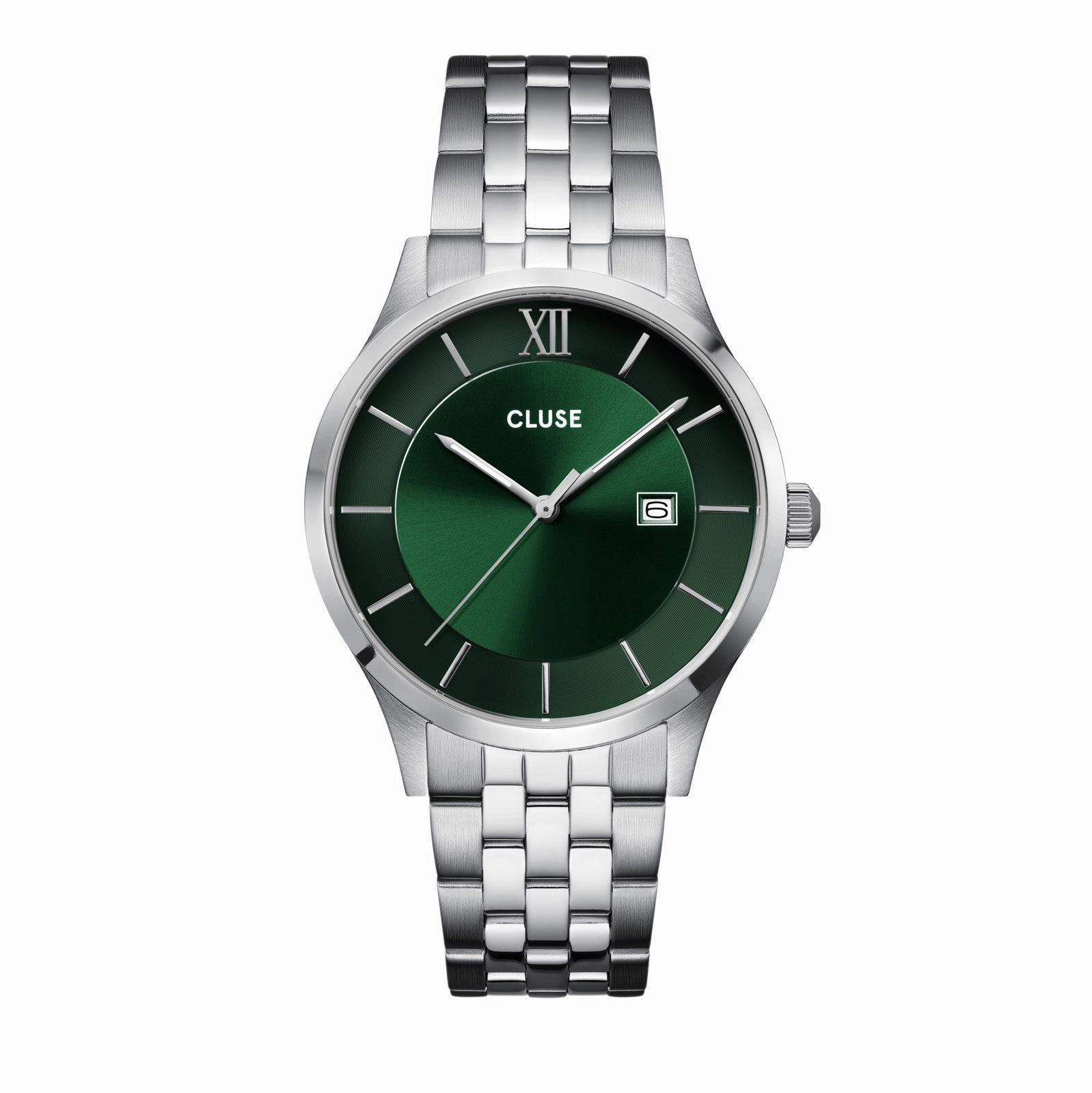 CLUSE Mens Aravis Green Steel Link Watch CW22702 
