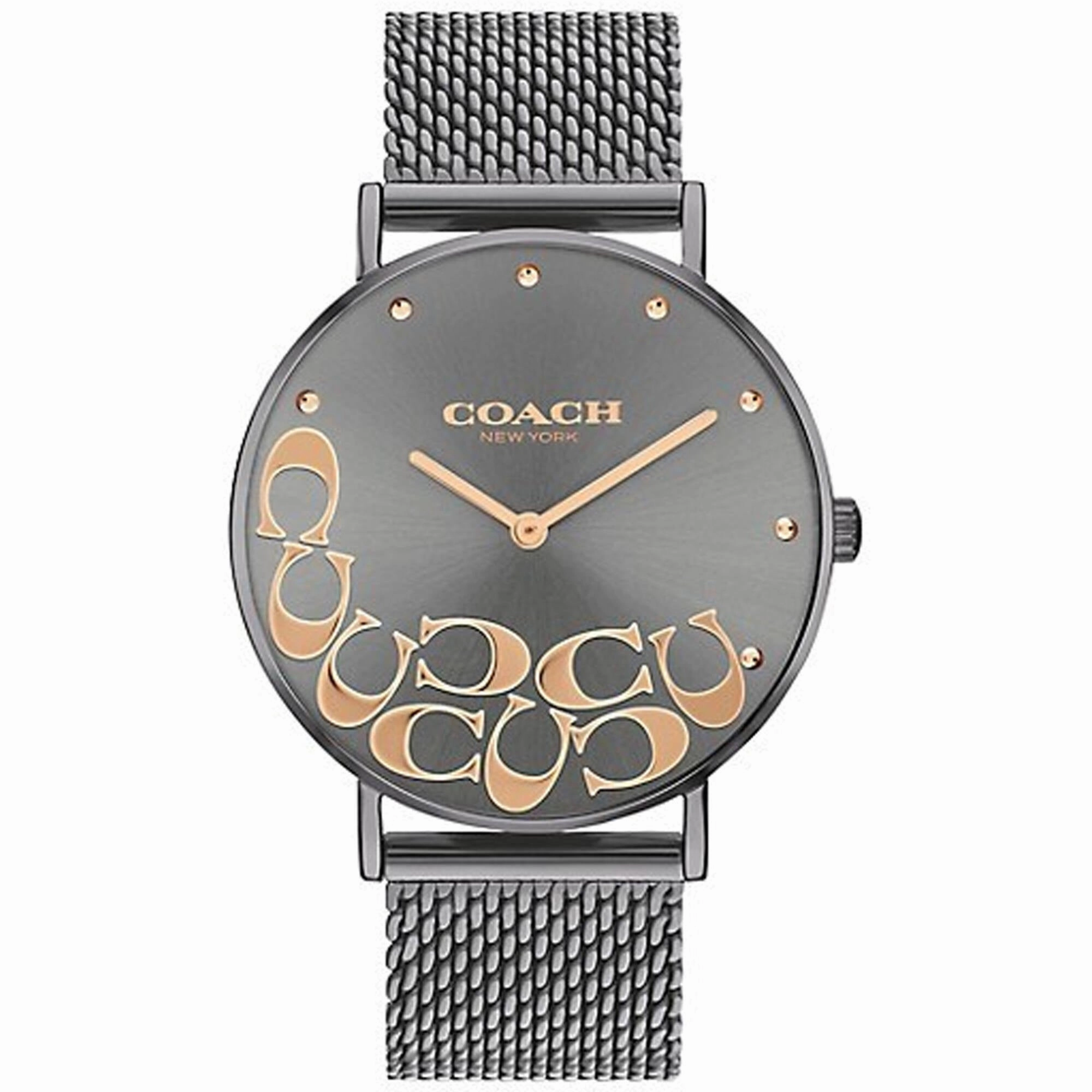 Coach Women's Watch - Perry Quartz Grey Dial Stainless Steel Bracelet | 14503825 Luxury Quartz Watch Quartz Watch Sale