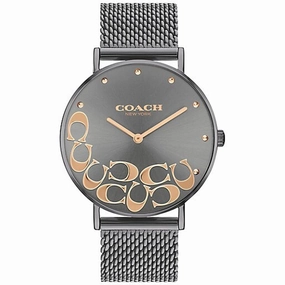 Coach Women's Watch - Perry Quartz Grey Dial Stainless Steel Bracelet | 14503825 Luxury Quartz Watch Quartz Watch Sale
