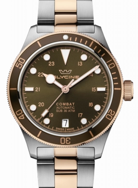 Combat SUB 36 2-tone Green Ref. GL0341,automatic watch,automatic watches for men,automatic watches for women,luxury automatic watch,minimalist automatic watch,dress automatic watch,vintage automatic watch,automatic watch sale