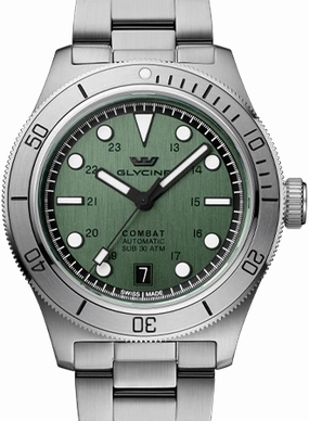 Combat SUB 39 Green Ref. GL0537,automatic watch,automatic watches for men,automatic watches for women,luxury automatic watch,minimalist automatic watch,dress automatic watch,vintage automatic watch,automatic watch sale