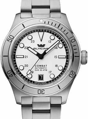 Combat SUB 39 White Ref. GL0538,automatic watch,automatic watches for men,automatic watches for women,luxury automatic watch,minimalist automatic watch,dress automatic watch,vintage automatic watch,automatic watch sale
