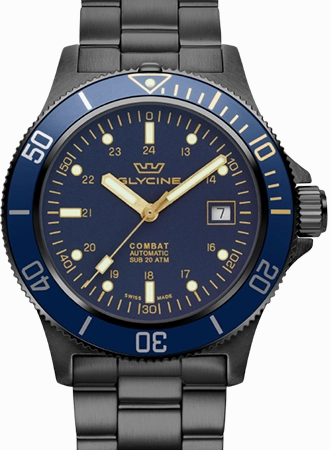 Combat SUB 42 Black PVD Blue Ref. GL0295,automatic watch,automatic watches for men,automatic watches for women,luxury automatic watch,minimalist automatic watch,dress automatic watch,vintage automatic watch,automatic watch sale