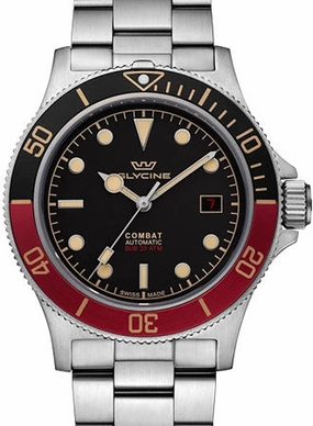 Combat SUB 42 Black/Red Ref. GL0387,automatic watch,automatic watches for men,automatic watches for women,luxury automatic watch,minimalist automatic watch,dress automatic watch,vintage automatic watch,automatic watch sale