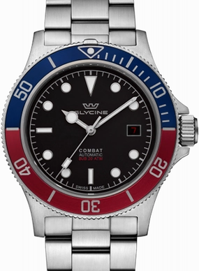 Combat SUB 42 Blue/Red Ref. GL0388,automatic watch,automatic watches for men,automatic watches for women,luxury automatic watch,minimalist automatic watch,dress automatic watch,vintage automatic watch,automatic watch sale