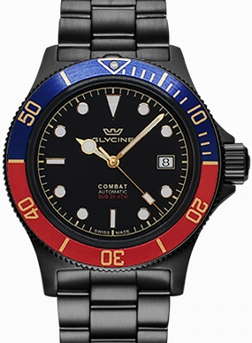 Combat SUB 42 Sports Blue/Red Blackout Ref. GL0393,automatic watch,automatic watches for men,automatic watches for women,luxury automatic watch,minimalist automatic watch,dress automatic watch,vintage automatic watch,automatic watch sale