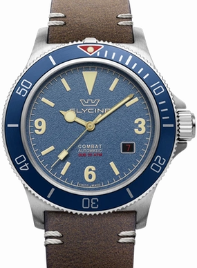 Combat SUB 42 Vintage Blue ?C Leather Ref. GL0417,automatic watch,automatic watches for men,automatic watches for women,luxury automatic watch,minimalist automatic watch,dress automatic watch,vintage automatic watch,automatic watch sale