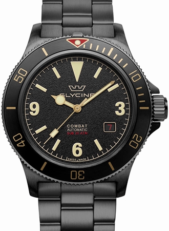 Combat SUB 42 Vintage Full-Black - Bracelet Ref. GL0290,automatic watch,automatic watches for men,automatic watches for women,luxury automatic watch,minimalist automatic watch,dress automatic watch,vintage automatic watch,automatic watch sale