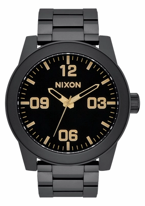 Corporal Stainless Steel - Matte Black / Gold stainless-steel watches stainless steel watch bands stainless steel watches cheap