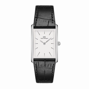 Daniel Wellington Bound Black Crocodile Silver Watch DW00100697 