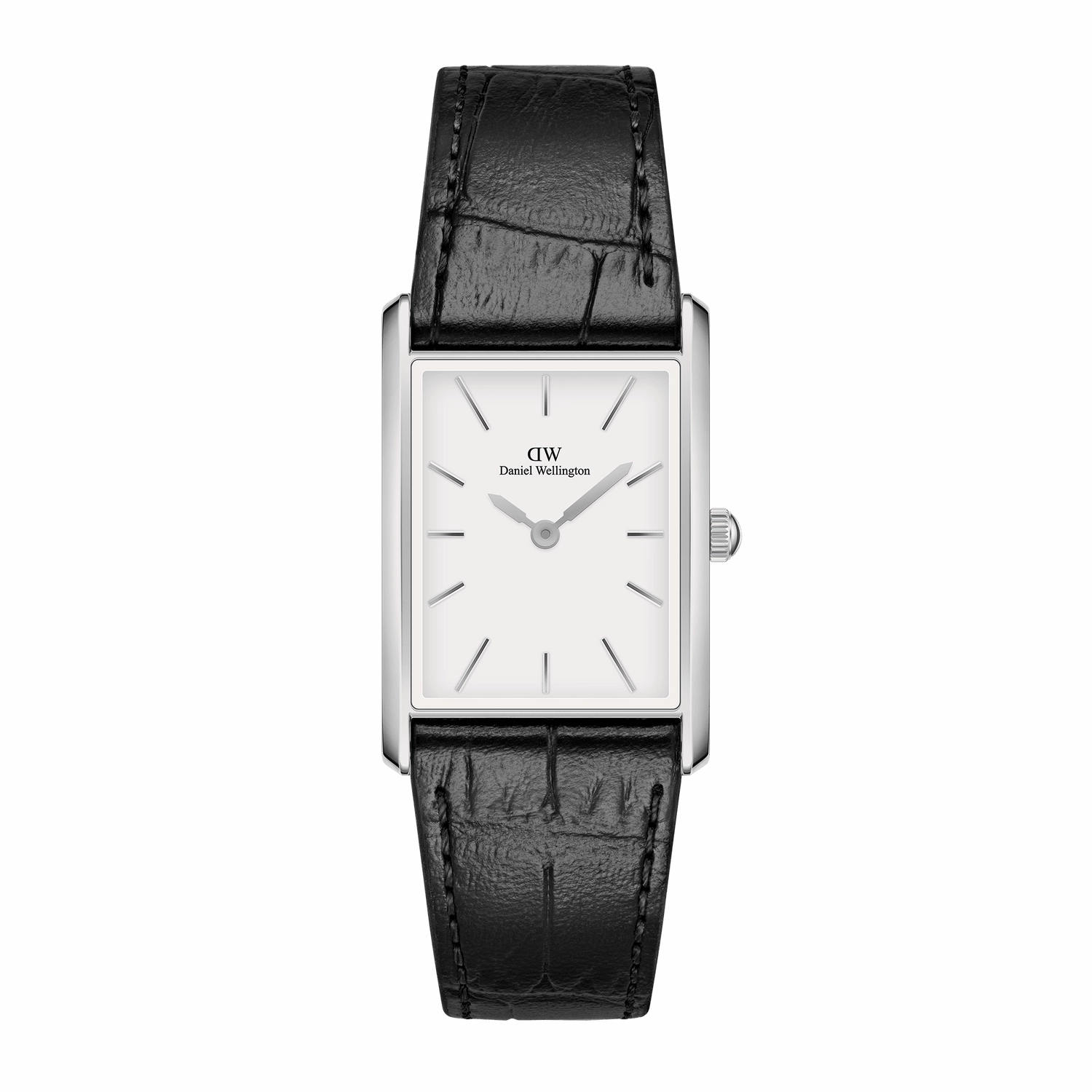 Daniel Wellington Bound Black Crocodile Silver Watch DW00100697 