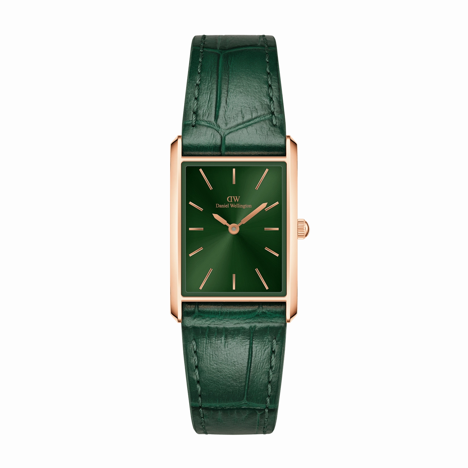 Daniel Wellington Bound Crocodile Emerald Sunray Rose Gold Watch DW00100694 