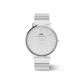 Daniel Wellington Classic Piano Link Silver Unitone Watch 