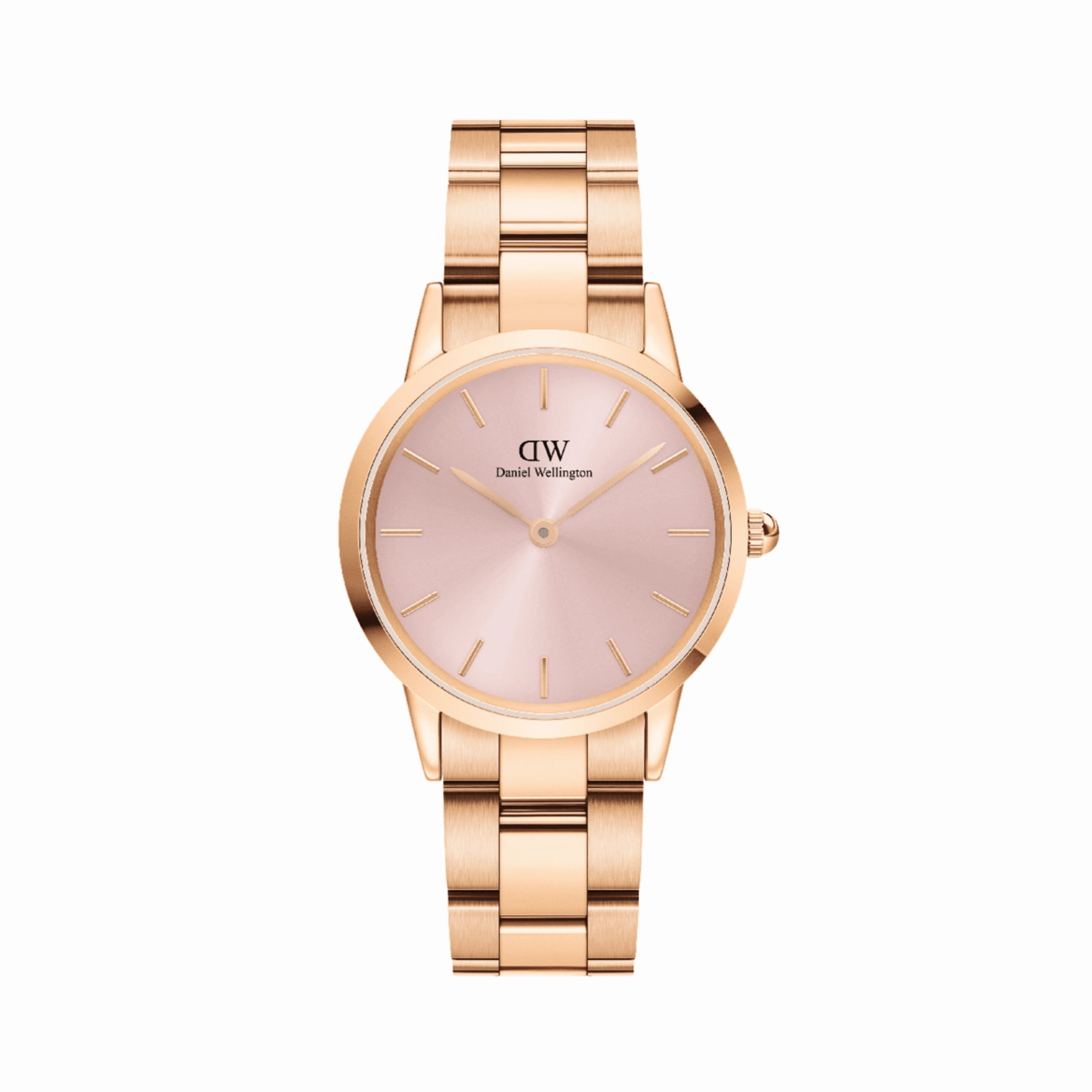 Daniel Wellington Iconic Link 28mm Light Pink Dial Watch DW00100370 