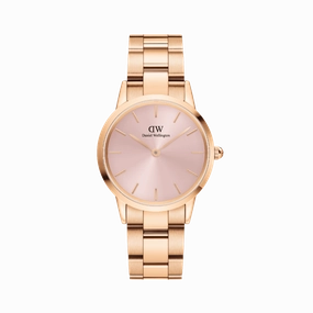Daniel Wellington Iconic Link 32mm Light Pink Dial Watch DW00100369 