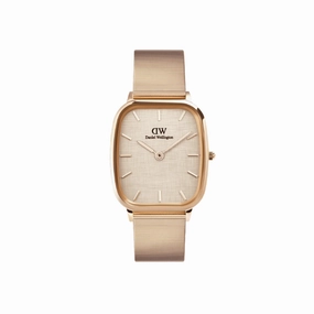 Daniel Wellington Marlon Melrose Wire Vintage Linen Pattern Dial Watch DW00100815 